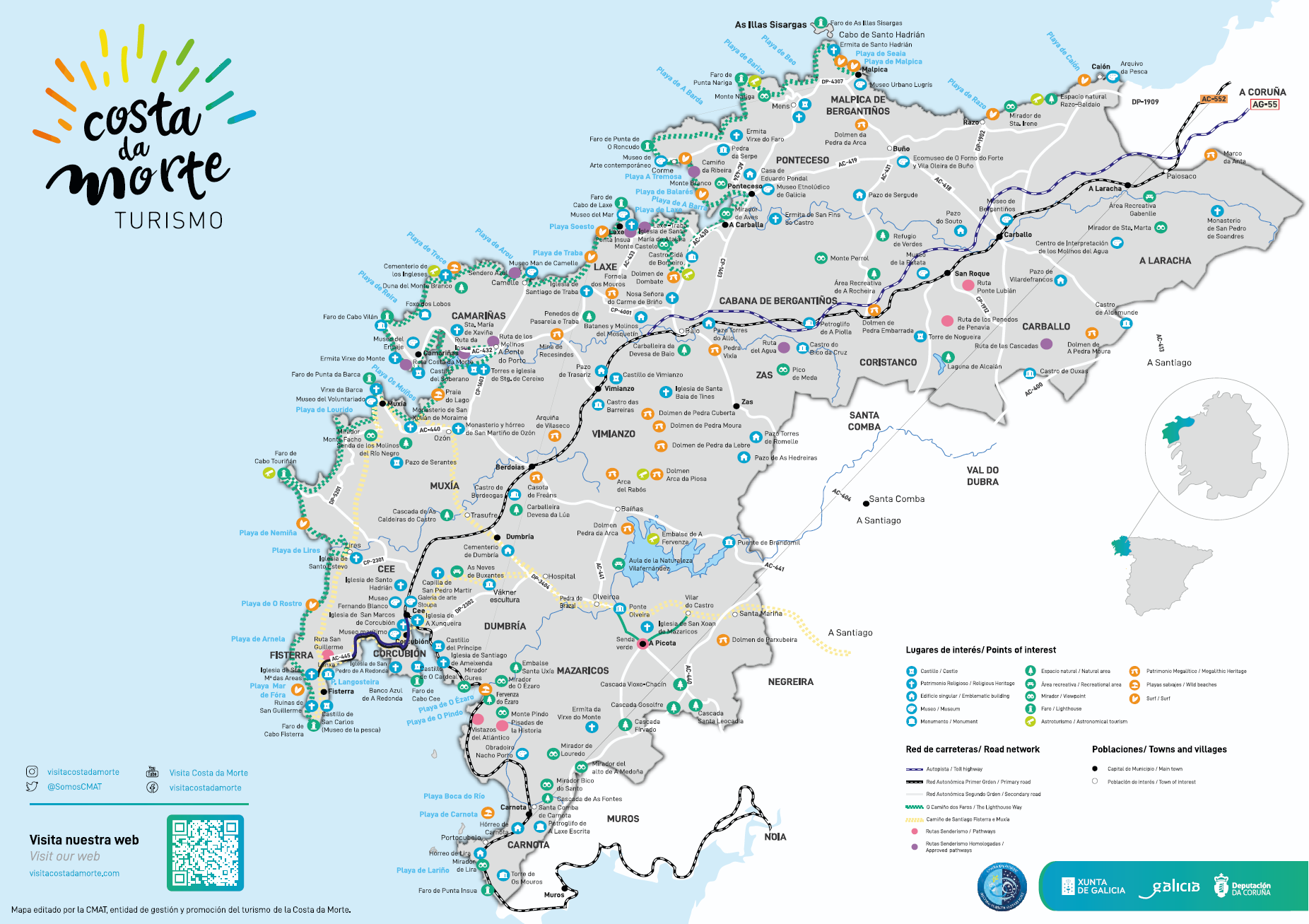 Mapa Costa da Morte